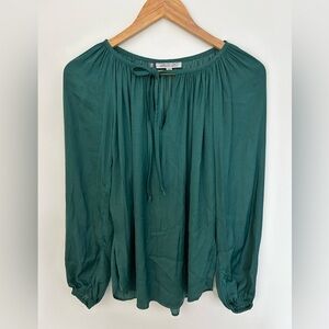 Jennifer Lopez Green Long Sleeve Blouse Top